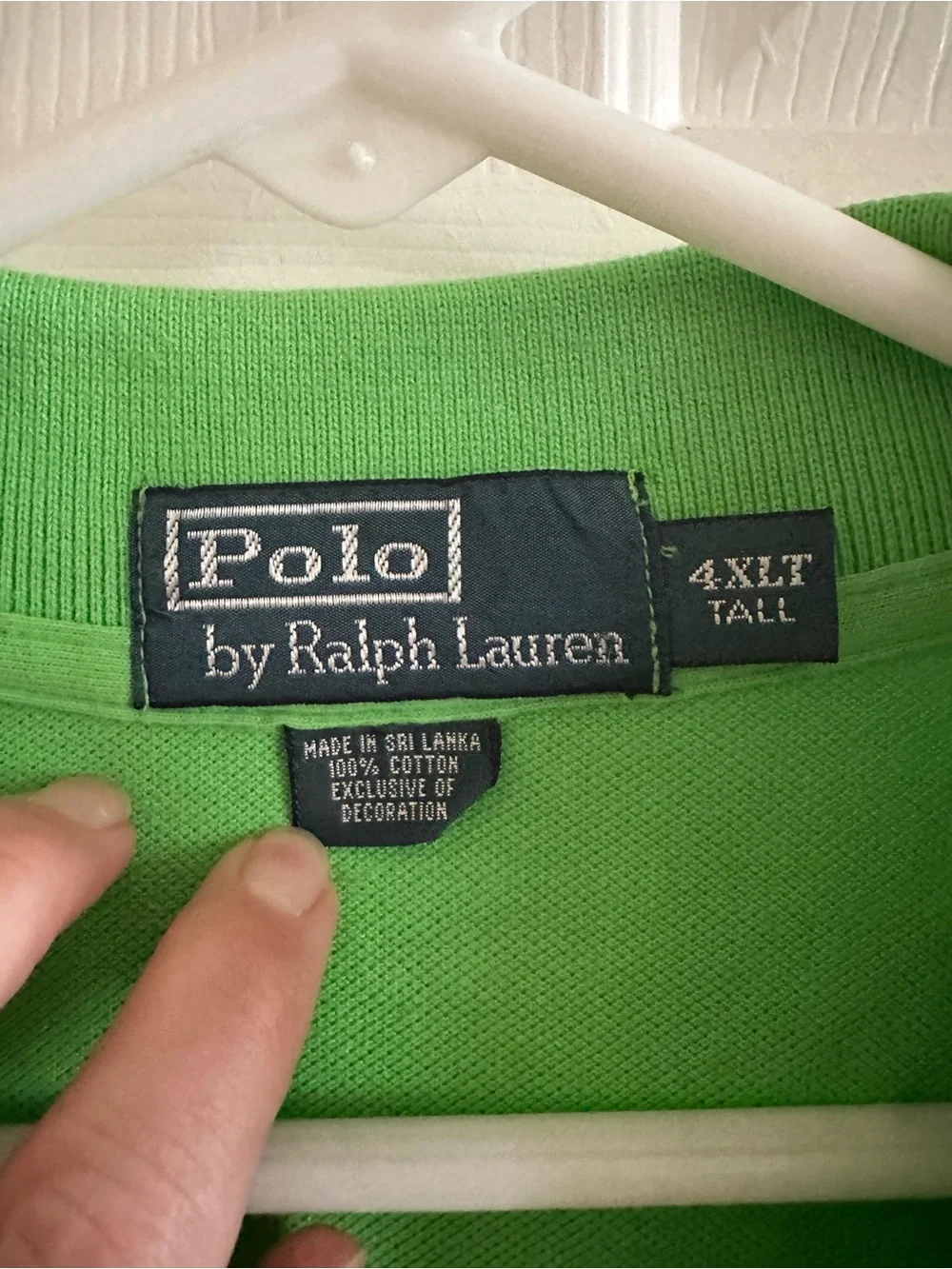 Polo Ralph Lauren Men’s Green Polo Shirt Big & Tall 4XLT Pink Pony